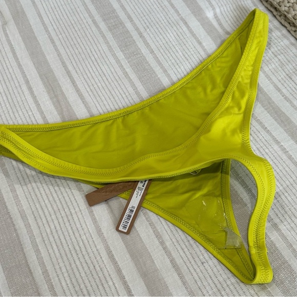 SKIMS Vibrant Neon Yellow Bikini Bottom Thong Swim 3X - Picture 5 of 5